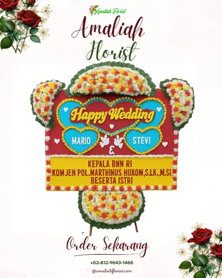 Papan Bunga Pernikahan Sakambang